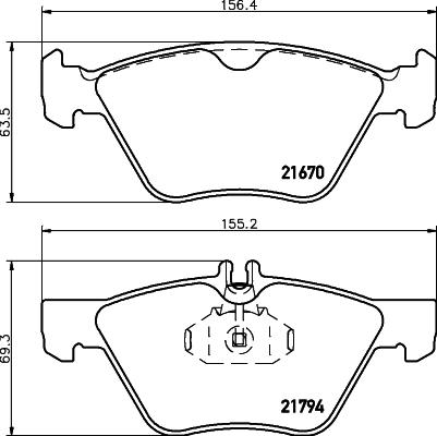 HELLA PAGID 8DB 355 031-511 - Гальмівні колодки, дискові гальма autozip.com.ua