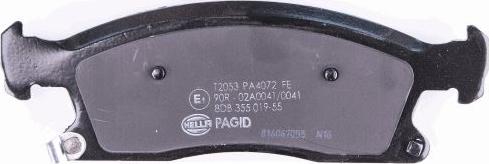 HELLA PAGID 8DB 355 019-551 - Гальмівні колодки, дискові гальма autozip.com.ua