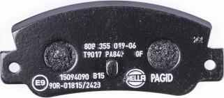 HELLA PAGID 8DB 355 019-061 - Гальмівні колодки, дискові гальма autozip.com.ua