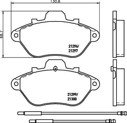 HELLA PAGID 8DB 355 019-001 - Гальмівні колодки, дискові гальма autozip.com.ua