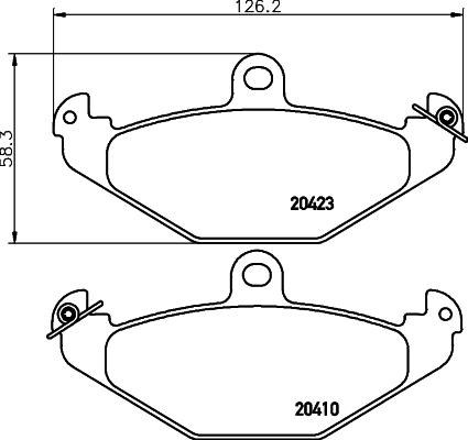 HELLA PAGID 8DB 355 019-191 - Гальмівні колодки, дискові гальма autozip.com.ua