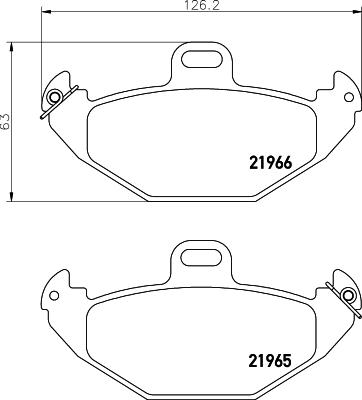 HELLA PAGID 8DB 355 019-351 - Гальмівні колодки, дискові гальма autozip.com.ua