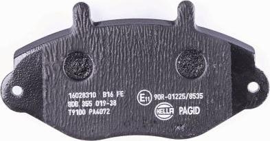 HELLA PAGID 8DB 355 019-381 - Гальмівні колодки, дискові гальма autozip.com.ua