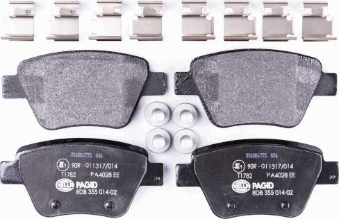 HELLA 8DB 355 014-021 - Гальмівні колодки, дискові гальма autozip.com.ua