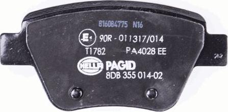 HELLA 8DB 355 014-021 - Гальмівні колодки, дискові гальма autozip.com.ua