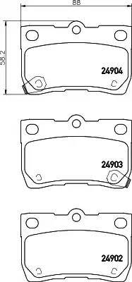 HELLA PAGID 8DB 355 014-861 - Гальмівні колодки, дискові гальма autozip.com.ua