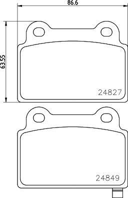 HELLA PAGID 8DB 355 014-701 - Гальмівні колодки, дискові гальма autozip.com.ua