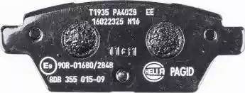 HELLA PAGID 8DB 355 013-691 - Гальмівні колодки, дискові гальма autozip.com.ua
