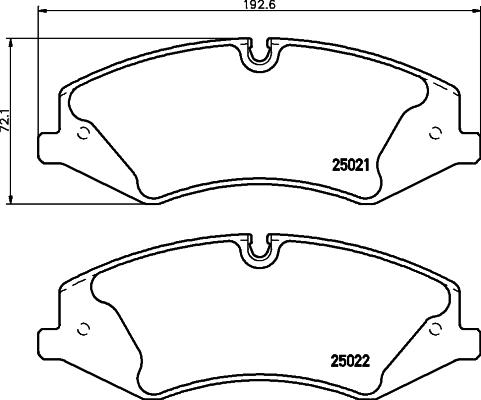 HELLA PAGID 8DB 355 015-081 - Гальмівні колодки дискові перед. Land Rover -Range Rover III- Range Rover Sport 4.4Td-5.0V8 04.09- autozip.com.ua