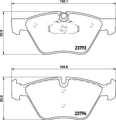 HELLA PAGID 8DB 355 015-031 - Гальмівні колодки, дискові гальма autozip.com.ua