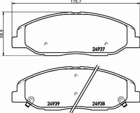 HELLA PAGID 8DB355015151 - Гальмівні колодки, дискові гальма autozip.com.ua