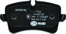 HELLA PAGID 8DB 355 015-201 - Гальмівні колодки, дискові гальма autozip.com.ua