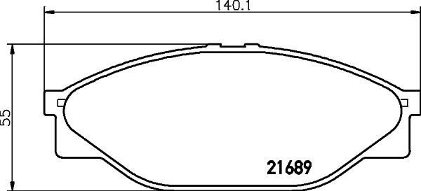 HELLA PAGID 8DB 355 016-411 - Гальмівні колодки, дискові гальма autozip.com.ua