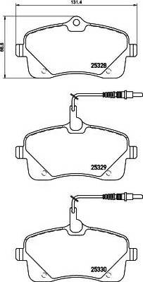 HELLA PAGID 8DB 355 016-261 - Гальмівні колодки, дискові гальма autozip.com.ua