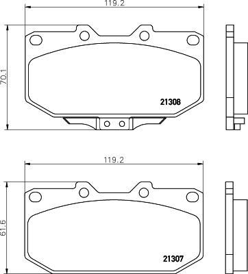 HELLA PAGID 8DB 355 016-791 - Гальмівні колодки, дискові гальма autozip.com.ua