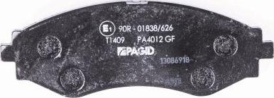 HELLA PAGID 8DB 355 010-951 - Гальмівні колодки, дискові гальма autozip.com.ua