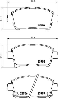 HELLA PAGID 8DB 355 010-901 - Гальмівні колодки, дискові гальма autozip.com.ua