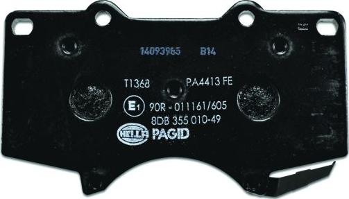 HELLA PAGID 8DB 355 010-491 - Гальмівнi колодки дискові перед. Lexus GX-Mitsubishi Pajero IV-Toyota Land Cruiser 3.0-4.7 01- autozip.com.ua