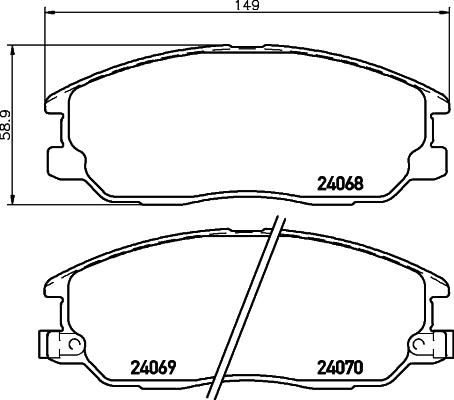 HELLA PAGID 8DB 355 010-451 - Гальмівні колодки, дискові гальма autozip.com.ua