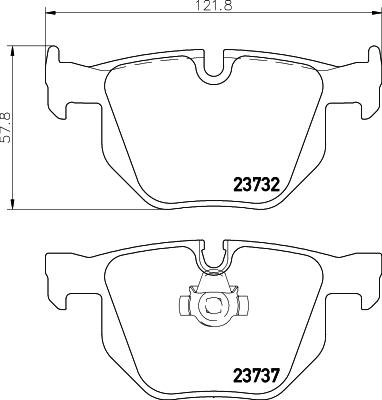 HELLA PAGID 8DB 355 031-301 - Гальмівні колодки, дискові гальма autozip.com.ua