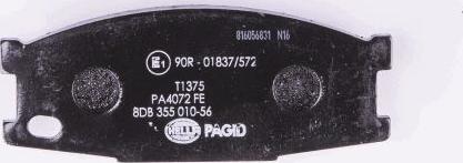 HELLA PAGID 8DB 355 010-561 - Гальмівні колодки, дискові гальма autozip.com.ua