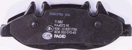 HELLA PAGID 8DB 355 010-651 - Гальмівні колодки, дискові гальма autozip.com.ua