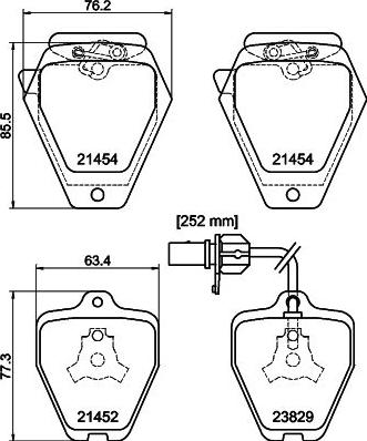 HELLA PAGID 8DB 355 010-191 - Гальмівні колодки, дискові гальма autozip.com.ua