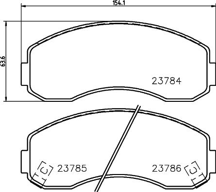 HELLA PAGID 8DB 355 010-131 - Гальмівні колодки, дискові гальма autozip.com.ua