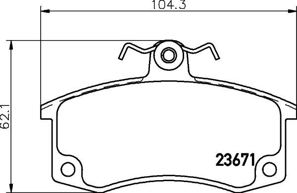 HELLA PAGID 8DB 355 010-341 - Гальмівні колодки, дискові гальма autozip.com.ua