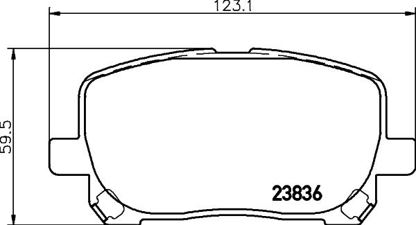 HELLA PAGID 8DB 355 010-221 - Гальмівні колодки, дискові гальма autozip.com.ua