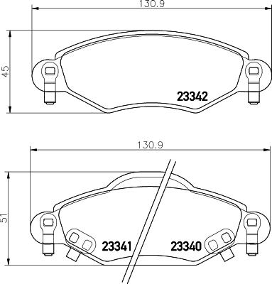 HELLA PAGID 8DB 355 010-791 - Гальмівні колодки, дискові гальма autozip.com.ua