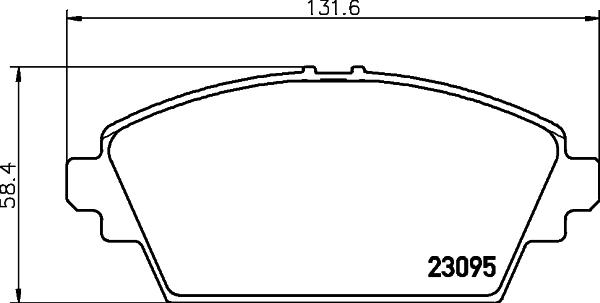 HELLA PAGID 8DB 355 011-951 - Гальмівні колодки, дискові гальма autozip.com.ua