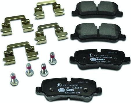 HELLA PAGID 8DB 355 011-981 - Гальмівні колодки, дискові гальма autozip.com.ua