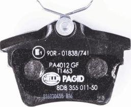 HELLA PAGID 8DB 355 011-501 - Гальмівні колодки, дискові гальма autozip.com.ua