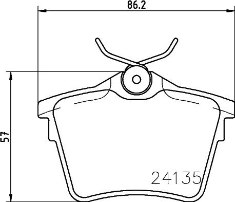 HELLA PAGID 8DB 355 011-501 - Гальмівні колодки, дискові гальма autozip.com.ua