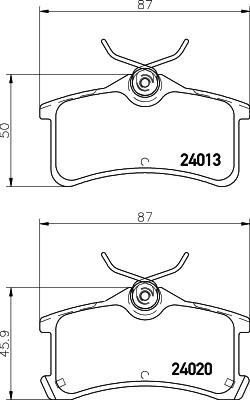 HELLA PAGID 8DB 355 011-511 - Гальмівні колодки, дискові гальма autozip.com.ua