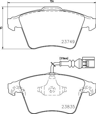 HELLA PAGID 8DB 355 011-621 - Гальмівні колодки, дискові гальма autozip.com.ua