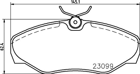 HELLA PAGID 8DB 355 011-091 - Гальмівні колодки, дискові гальма autozip.com.ua