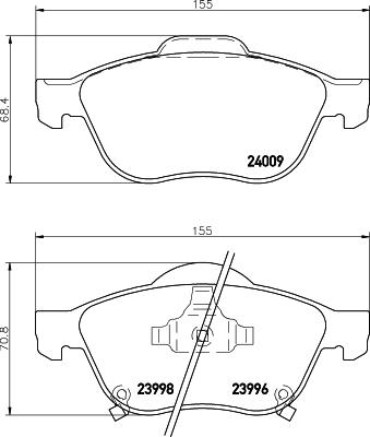 HELLA PAGID 8DB 355 011-041 - Гальмівні колодки, дискові гальма autozip.com.ua