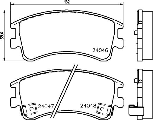 HELLA PAGID 8DB 355 011-141 - Гальмівні колодки, дискові гальма autozip.com.ua