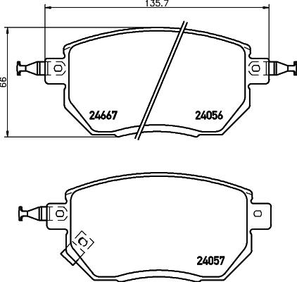 HELLA PAGID 8DB 355 011-101 - Гальмівні колодки, дискові гальма autozip.com.ua