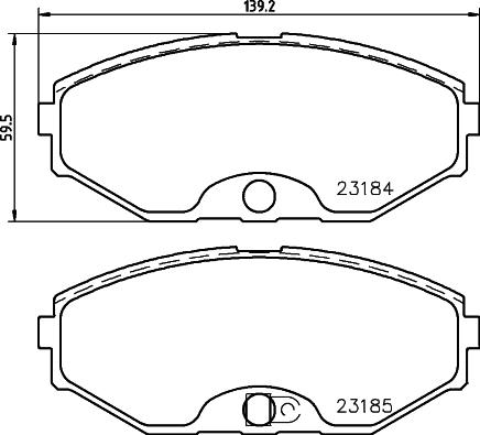 HELLA PAGID 8DB 355 011-181 - Гальмівні колодки, дискові гальма autozip.com.ua