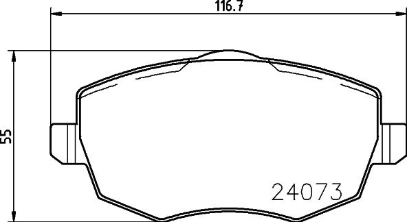 HELLA PAGID 8DB 355 011-231 - Гальмівні колодки, дискові гальма autozip.com.ua