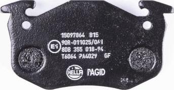 HELLA PAGID 8DB 355 018-941 - Гальмівні колодки, дискові гальма autozip.com.ua