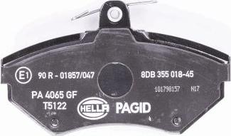 HELLA PAGID 8DB 355 018-451 - Гальмівні колодки, дискові гальма autozip.com.ua