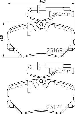 HELLA PAGID 8DB 355 018-401 - Гальмівні колодки, дискові гальма autozip.com.ua