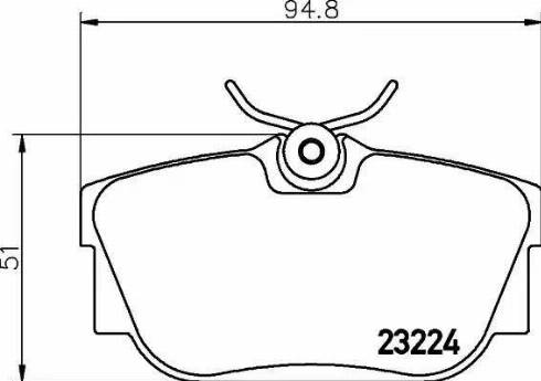 HELLA PAGID 8DB355018-581 - Гальмівні колодки, дискові гальма autozip.com.ua