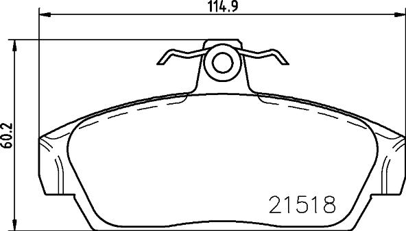 HELLA PAGID 8DB 355 018-081 - Гальмівні колодки, дискові гальма autozip.com.ua