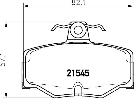 HELLA PAGID 8DB 355 018-021 - Гальмівні колодки, дискові гальма autozip.com.ua