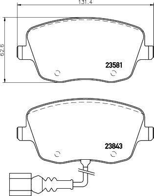 HELLA PAGID 8DB 355 018-811 - Гальмівні колодки, дискові гальма autozip.com.ua